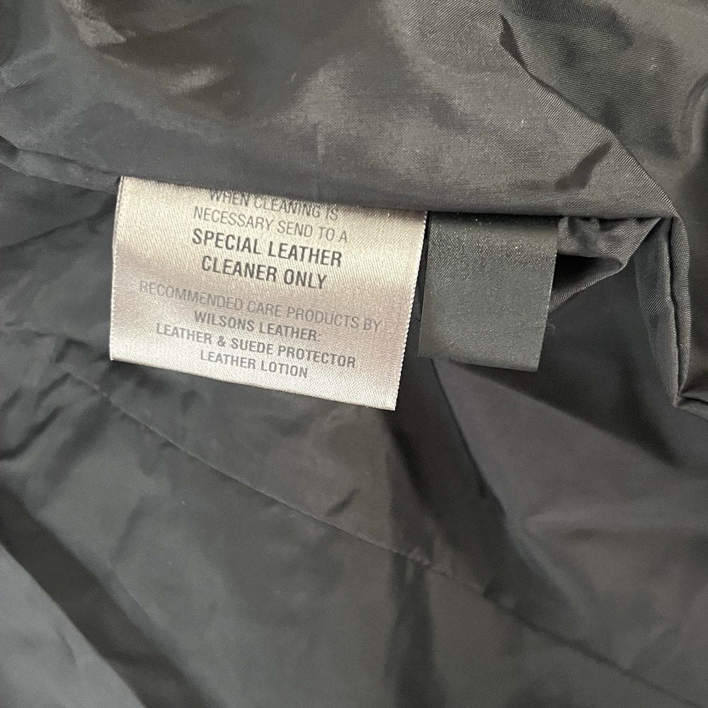 Wilson Leather Jacket Women's M Black Zip Moto Classic Tailored Coat - Picture 4 of 5